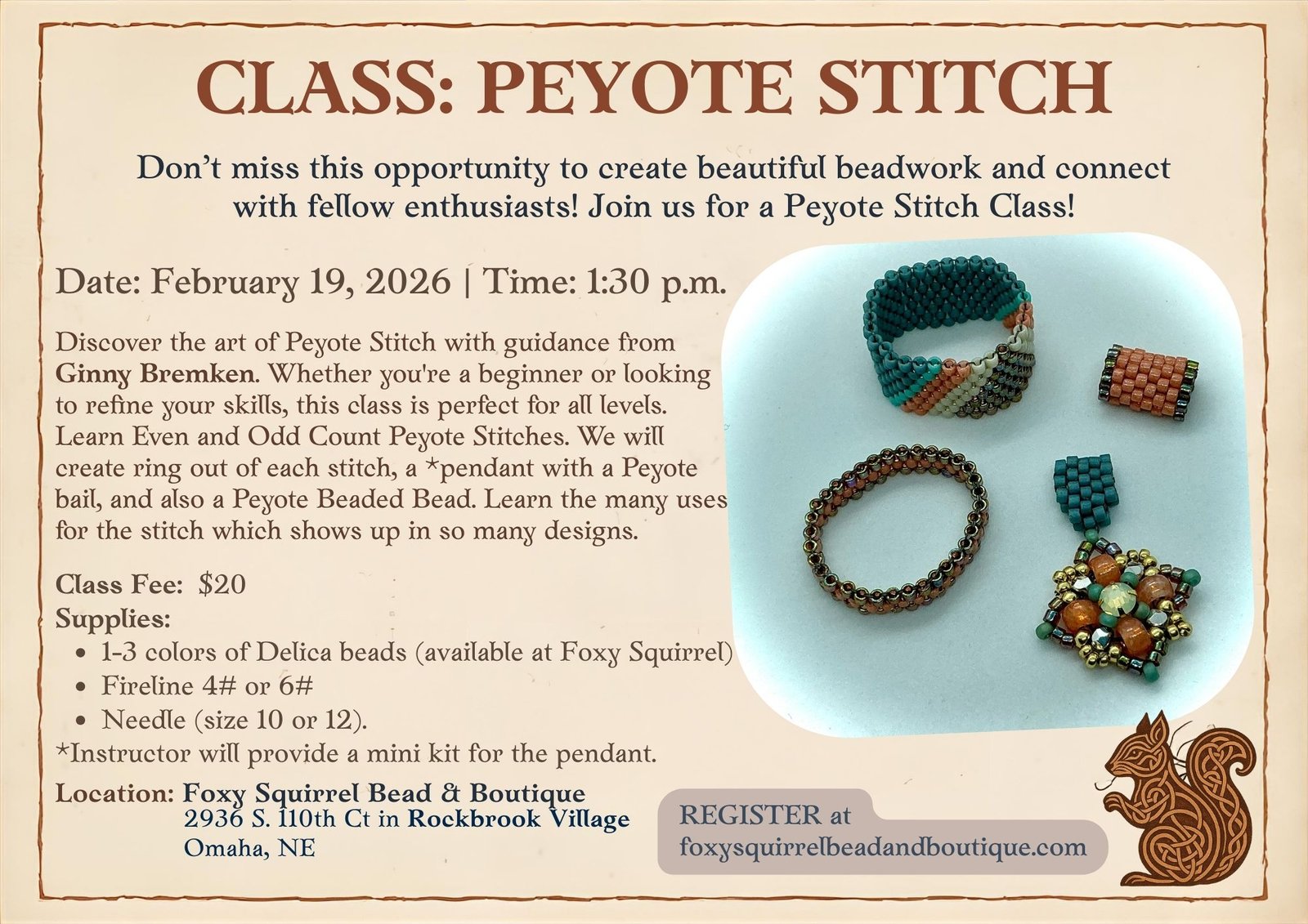 Peyote Stitch Class