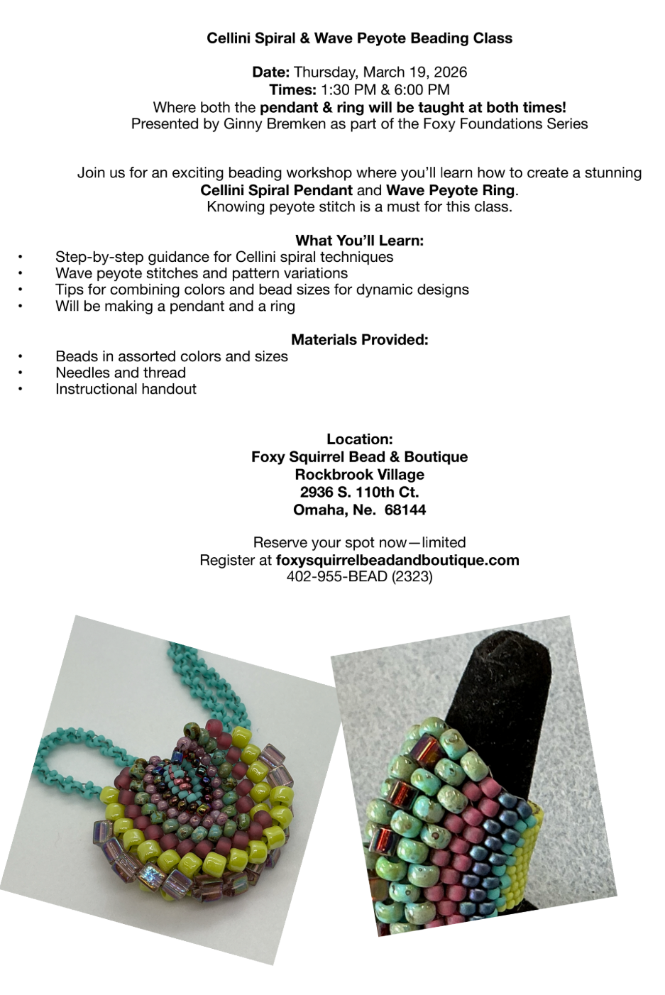 Beading Class