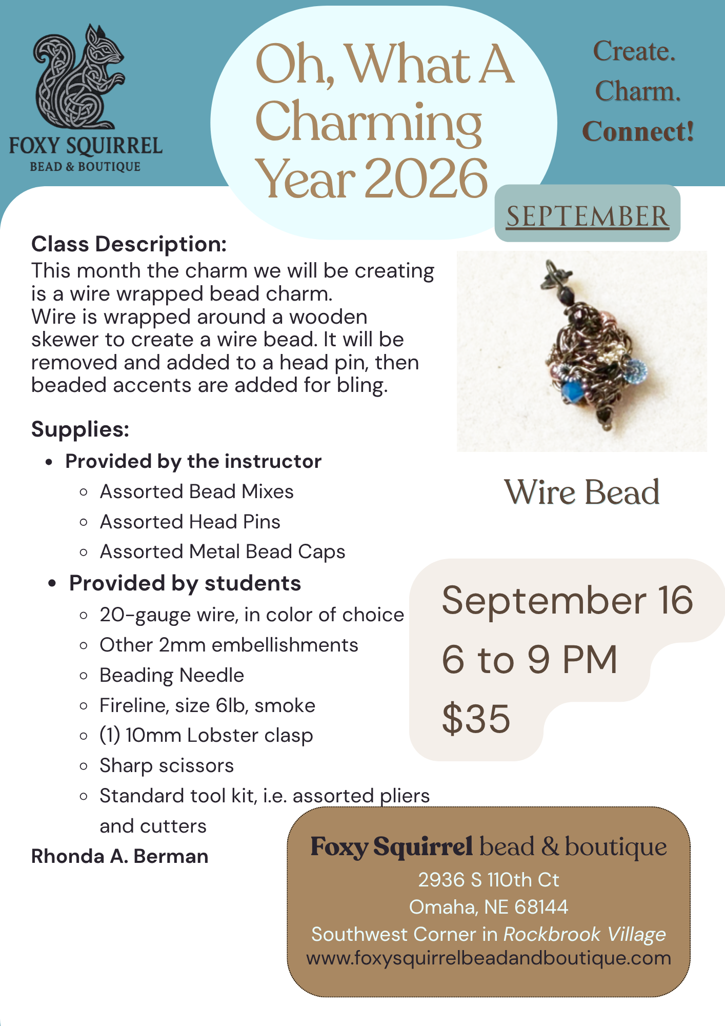 Charm Beading Class